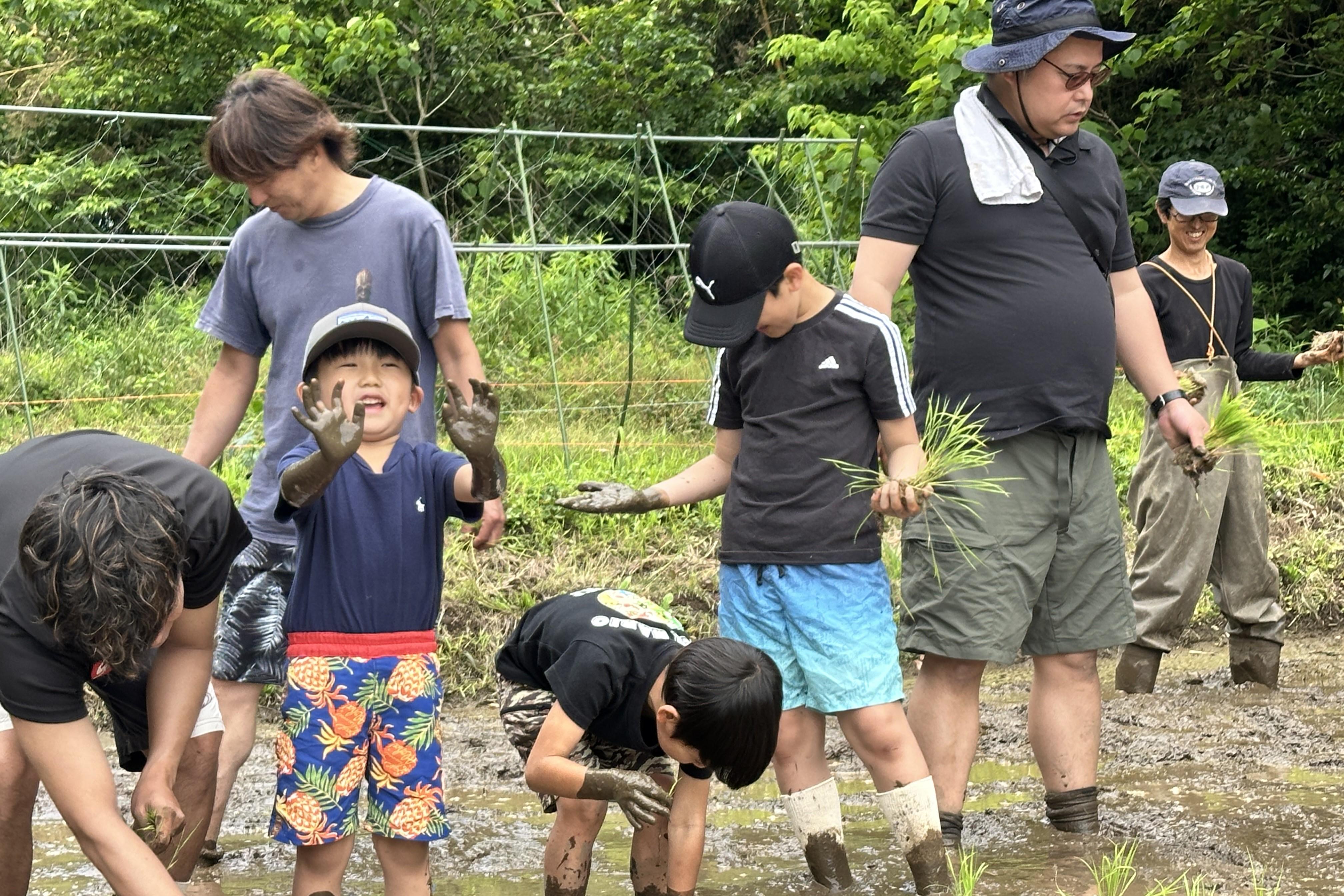 苗植えで手が汚れる子.JPG